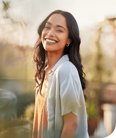 Woman happy and enjoying nature